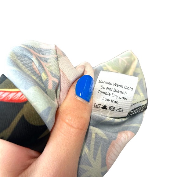 Tuckernuck Midi Shirt Dress Black Floral Print Collared Button Size Small - Picture 10 of 10